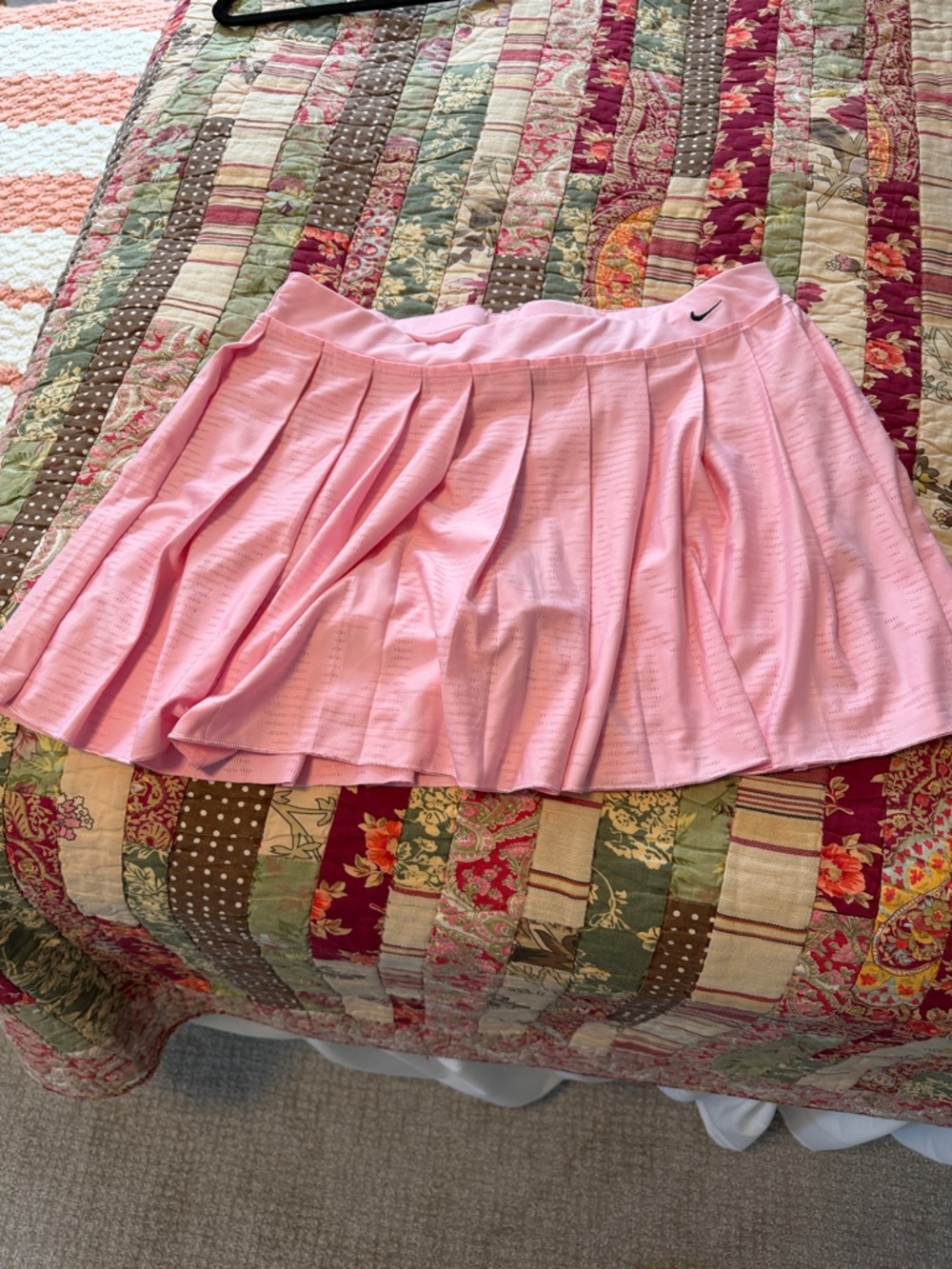 Nike Pink Pleated Athletic Mini Skirt